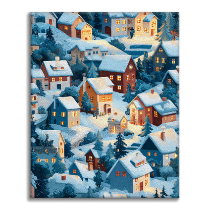 Winterglanz – Malen nach Zahlen