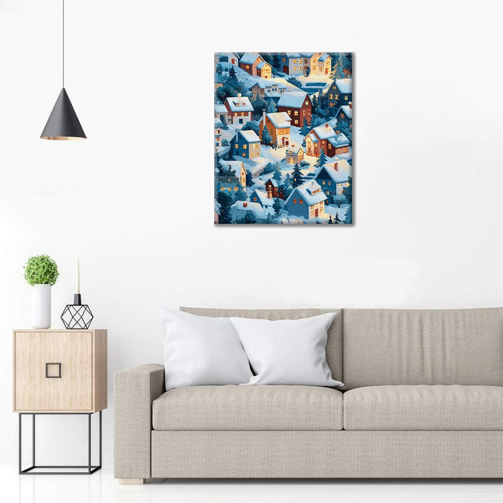 Winterglanz – Malen nach Zahlen