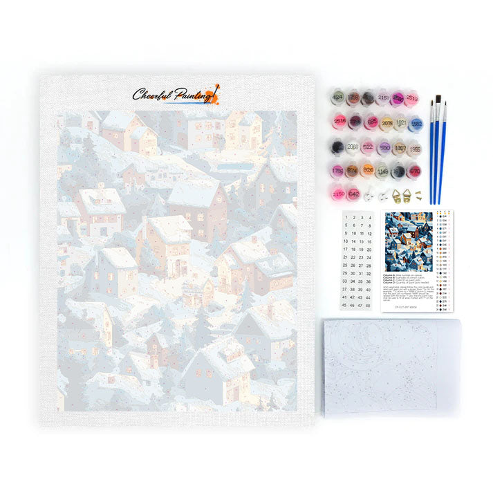 Winterglanz – Malen nach Zahlen