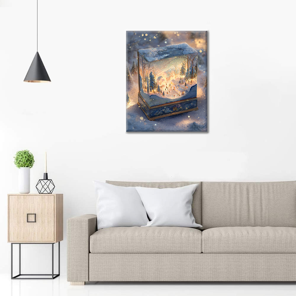 Winterliches Erinnerungsstück – Malen nach Zahlen