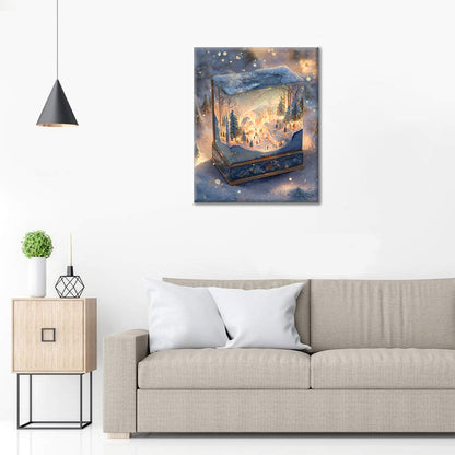 Winterliches Erinnerungsstück – Malen nach Zahlen