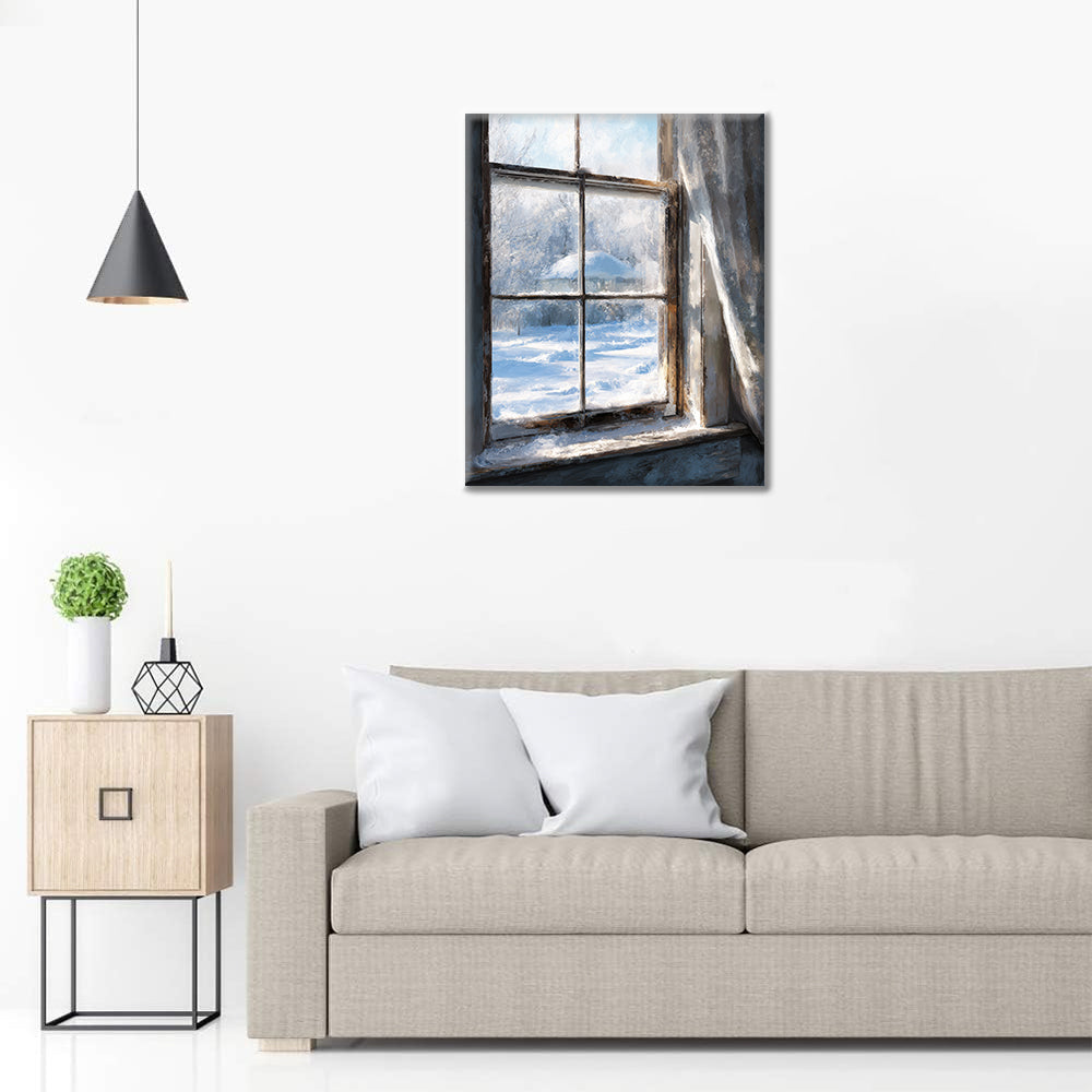 Winterfenster – Malen nach Zahlen