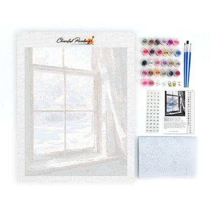 Winterfenster – Malen nach Zahlen