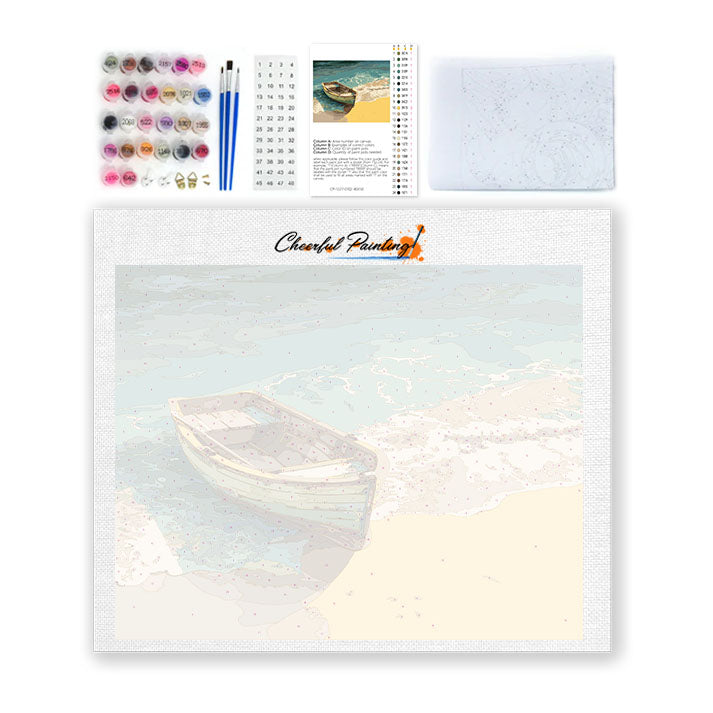 Holzboot – Malen nach Zahlen