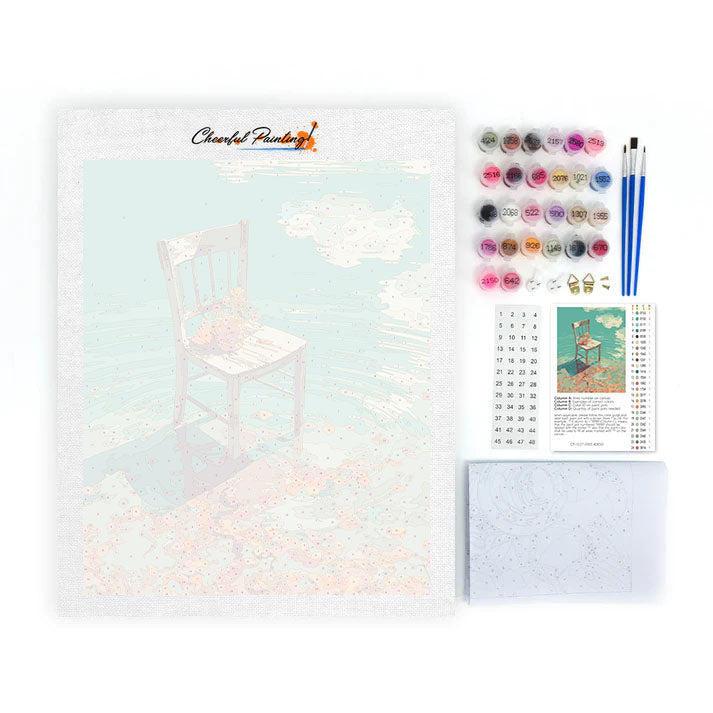 Holzstuhl – Malen nach Zahlen