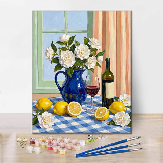 Ein gemütlicher Tisch – Malen nach Zahlen