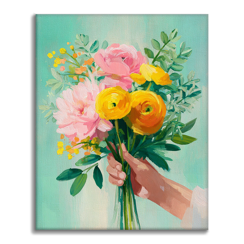 Blumengeschenk – Malen nach Zahlen