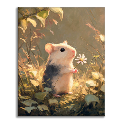 Blumen und Maus – Malen nach Zahlen