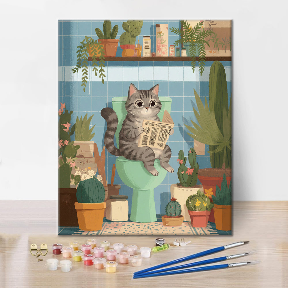 Kitty liest – Malen nach Zahlen