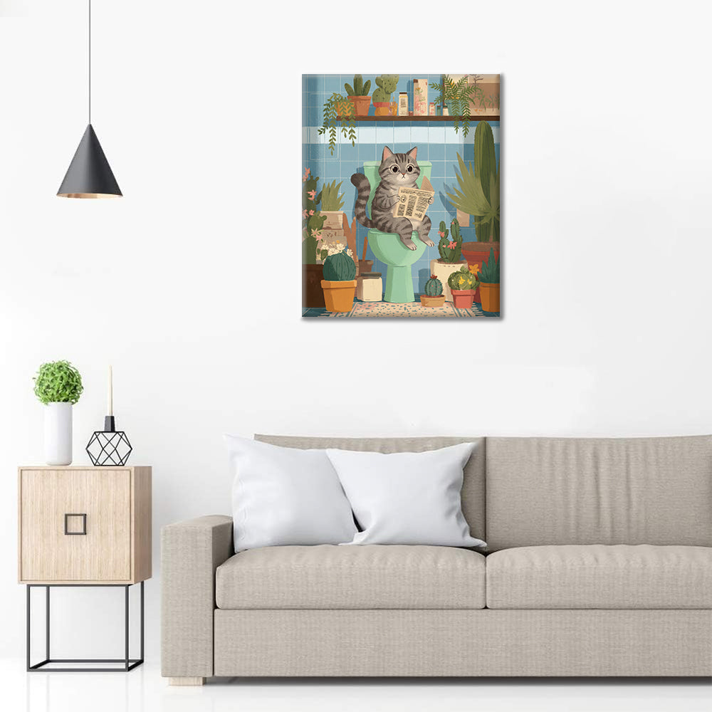 Kitty liest – Malen nach Zahlen