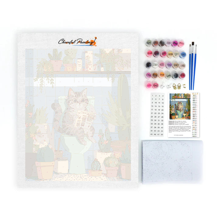 Kitty liest – Malen nach Zahlen