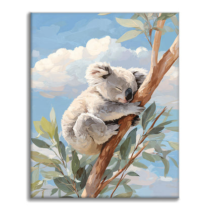 Ruhender Koala – Malen nach Zahlen