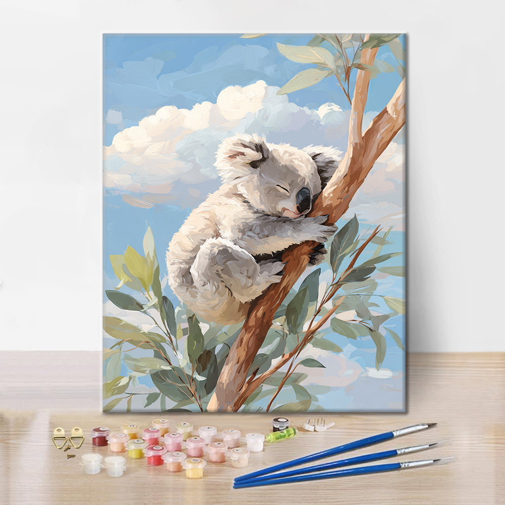 Ruhender Koala – Malen nach Zahlen