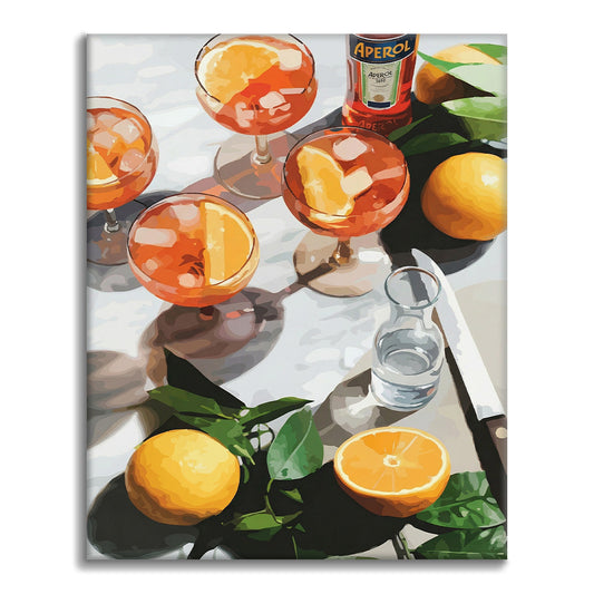 Sonnige Getränke – Malen nach Zahlen