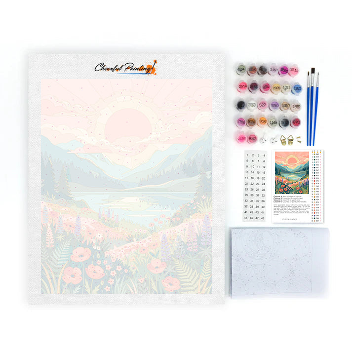 Tal des Sonnenaufgangs – Malen nach Zahlen