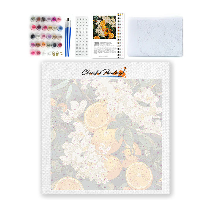 Citrus Blossom – Mini-Malen nach Zahlen