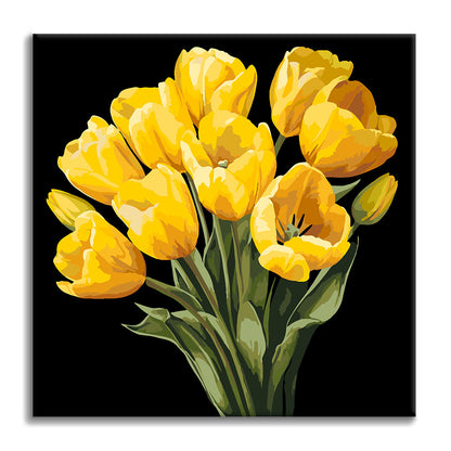 Goldene Einsamkeit – Mini-Malen nach Zahlen