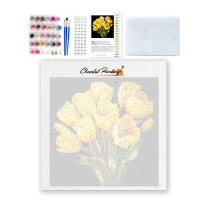 Goldene Einsamkeit – Mini-Malen nach Zahlen