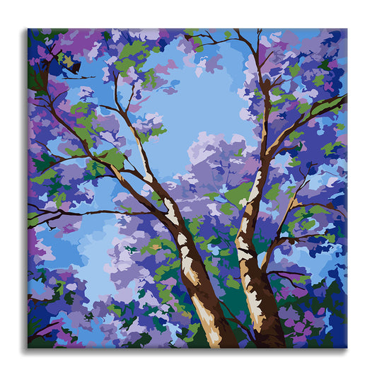 Lila Baldachin – Mini-Malen nach Zahlen