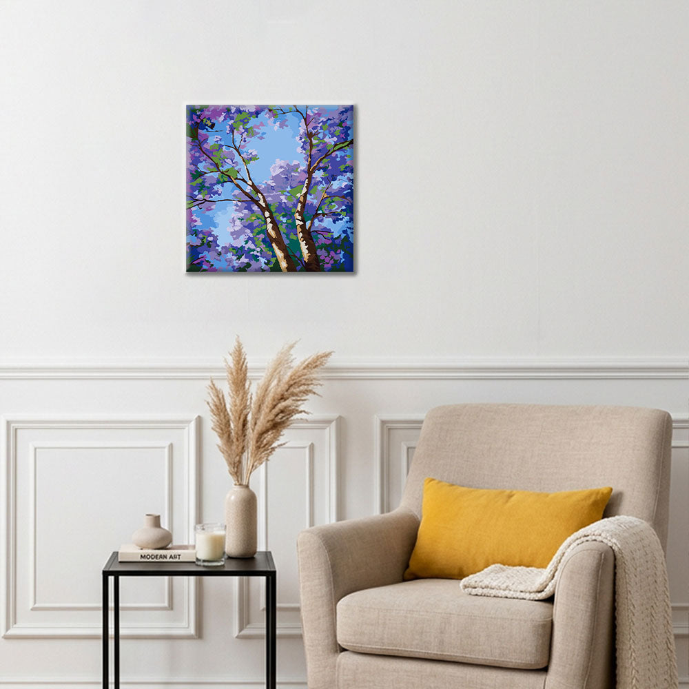 Lila Baldachin – Mini-Malen nach Zahlen