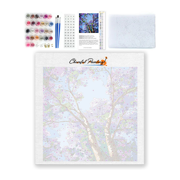 Lila Baldachin – Mini-Malen nach Zahlen