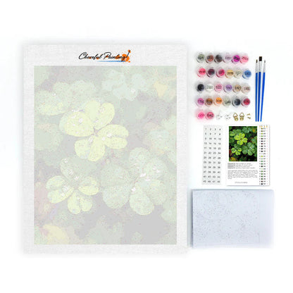 Vierblättriges Kleeblatt – Malen nach Zahlen