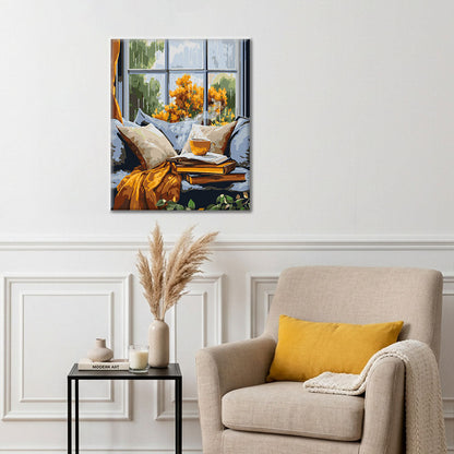 Regentag am Fenster – Malen nach Zahlen