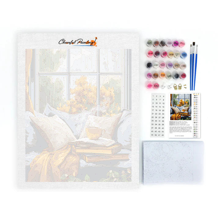 Regentag am Fenster – Malen nach Zahlen