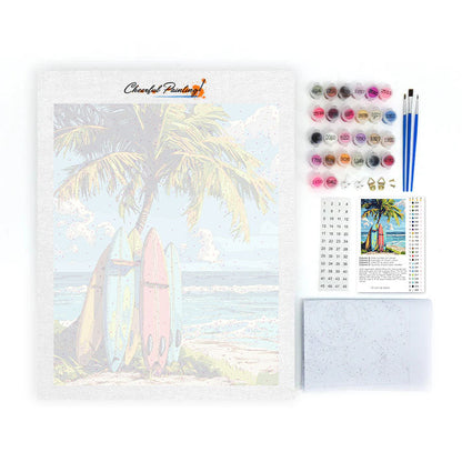 Surfbrett – Malen nach Zahlen