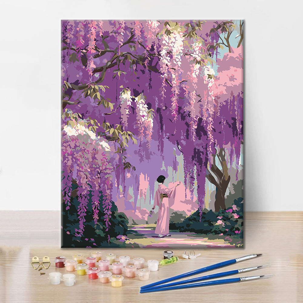 Der Glyziniengarten – Malen nach Zahlen