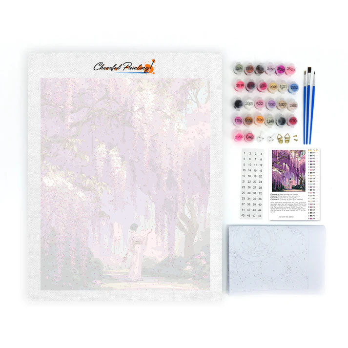 Der Glyziniengarten – Malen nach Zahlen