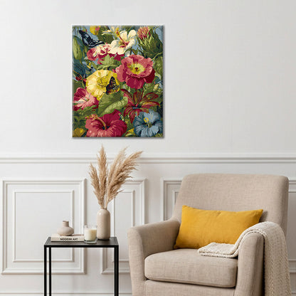 Tropische Blumen & Schmetterlinge – Malen nach Zahlen