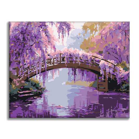 Glyzinienruhe – Malen nach Zahlen