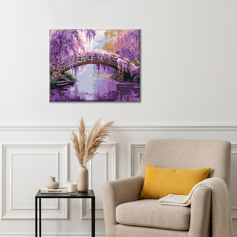 Glyzinienruhe – Malen nach Zahlen