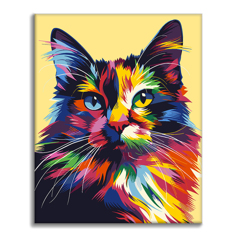 Bunte Katzengeometrie – Malen nach Zahlen