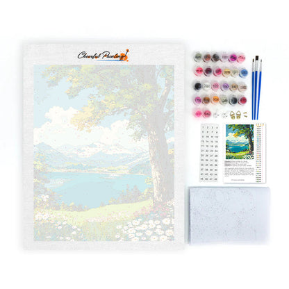 Blüten am See – Malen nach Zahlen
