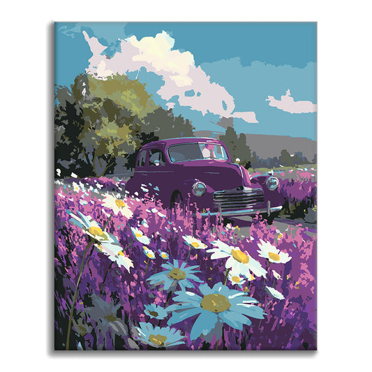 Purple Field Ride – Malen nach Zahlen