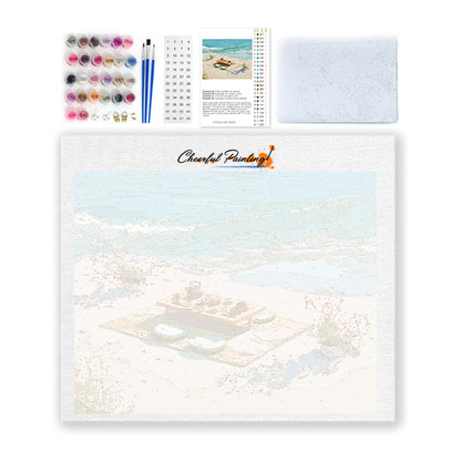 Tee am Strand – Malen nach Zahlen