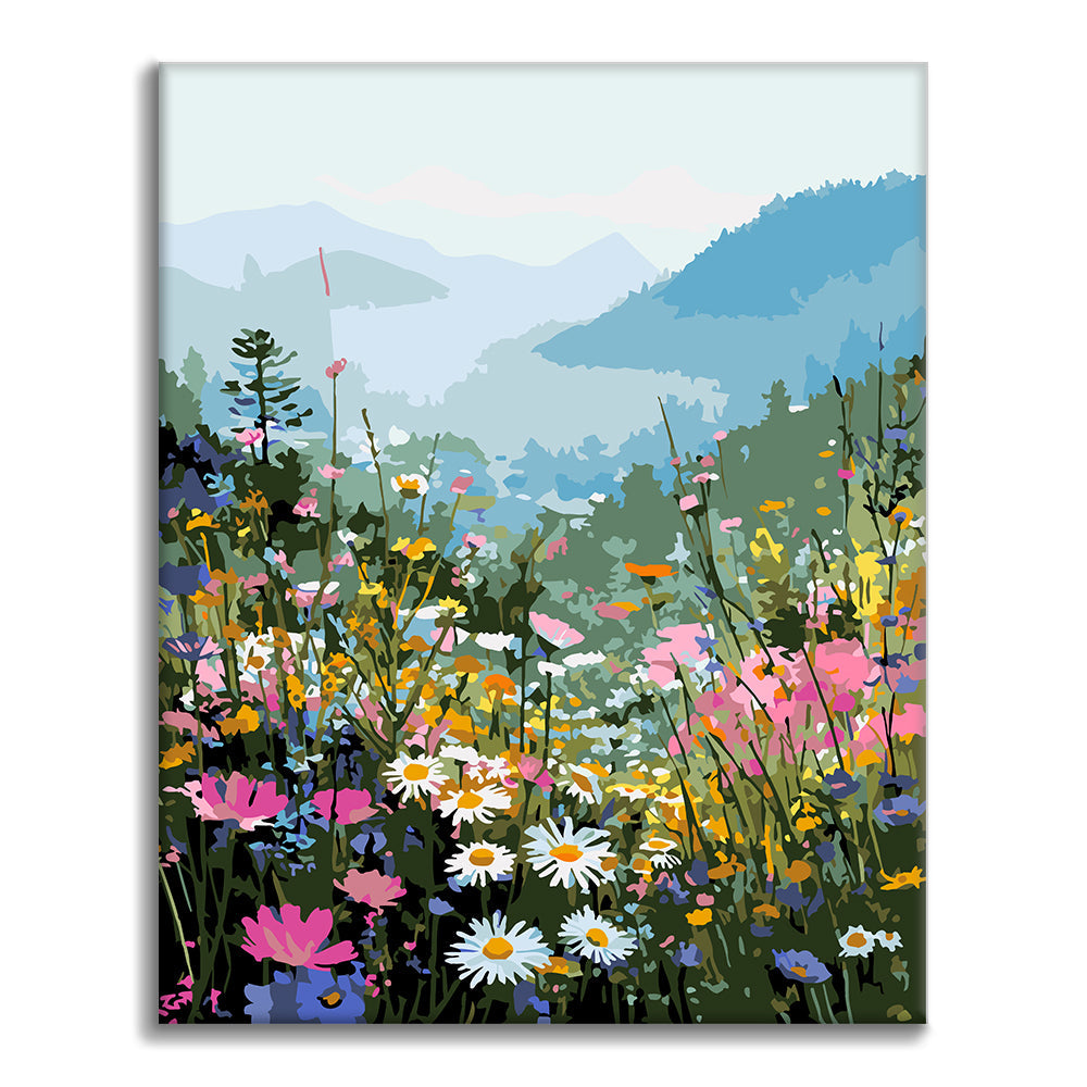 Bergblüte – Malen nach Zahlen