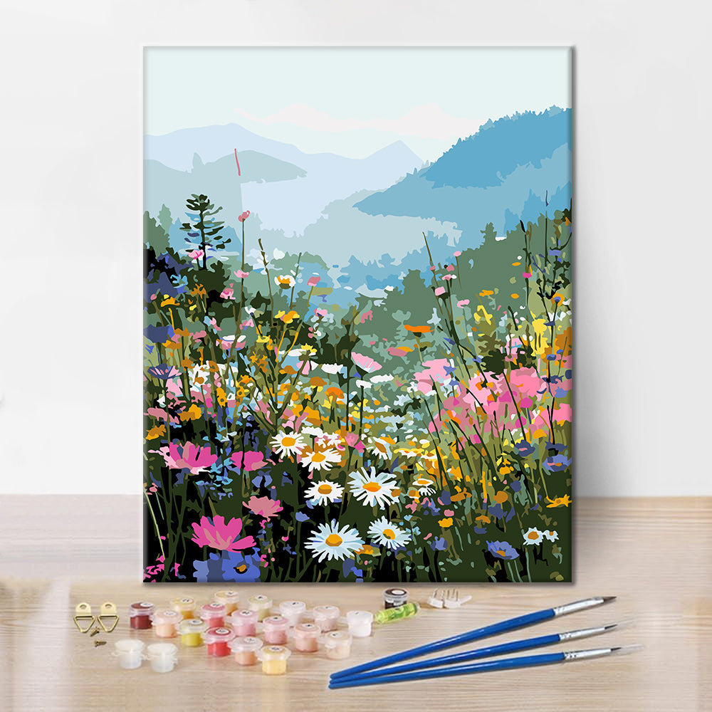 Bergblüte – Malen nach Zahlen