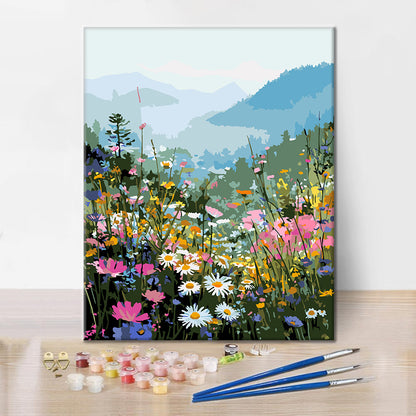 Bergblüte – Malen nach Zahlen