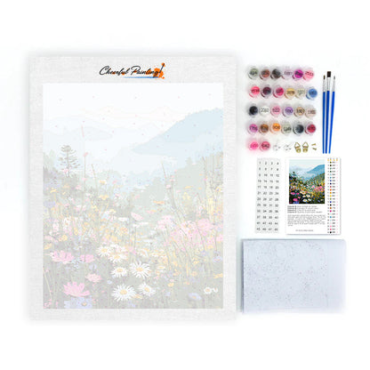 Bergblüte – Malen nach Zahlen