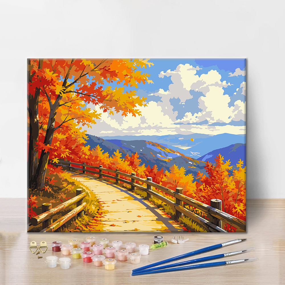 Herbst-Bergsteig – Malen nach Zahlen
