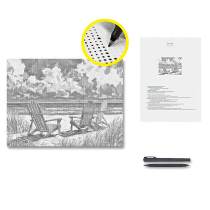Strandstühle - Punktmalerei