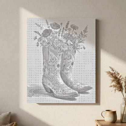 Boots and Blooms – Punktmalerei