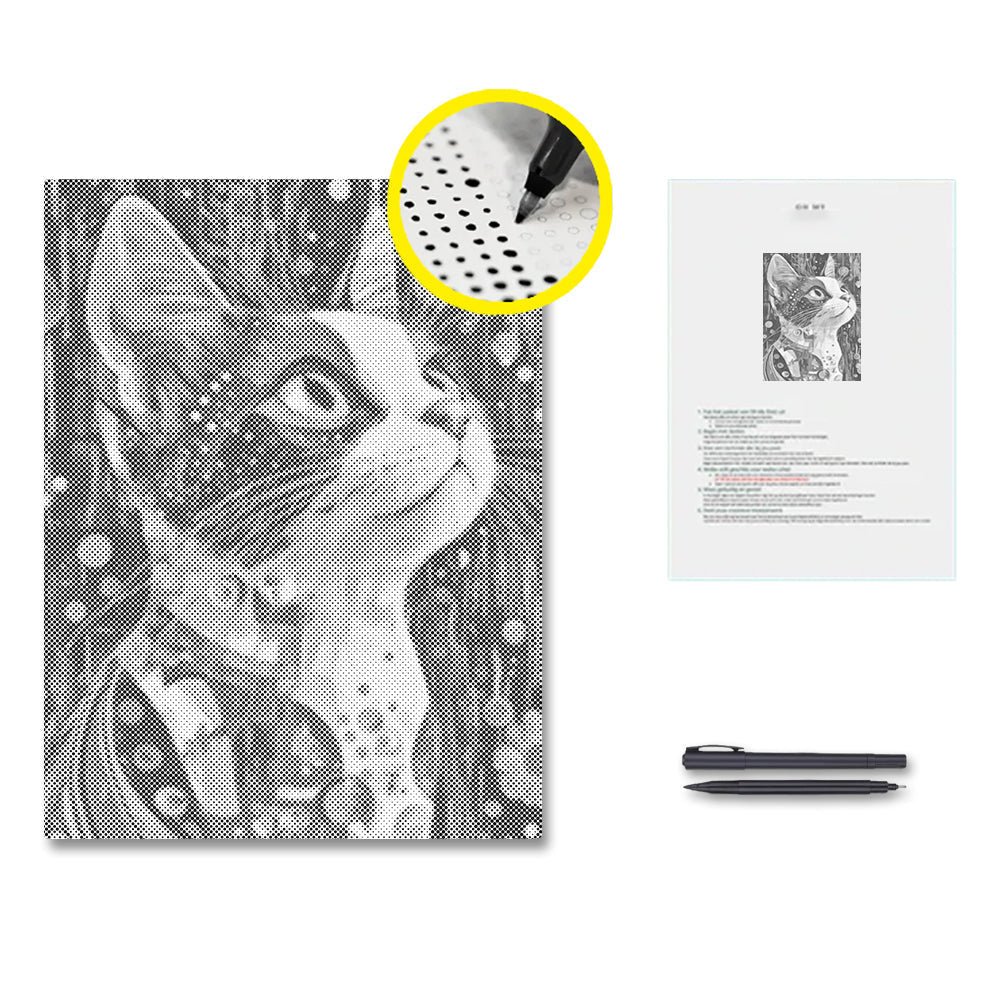 Calico-Katze – Punktmalerei