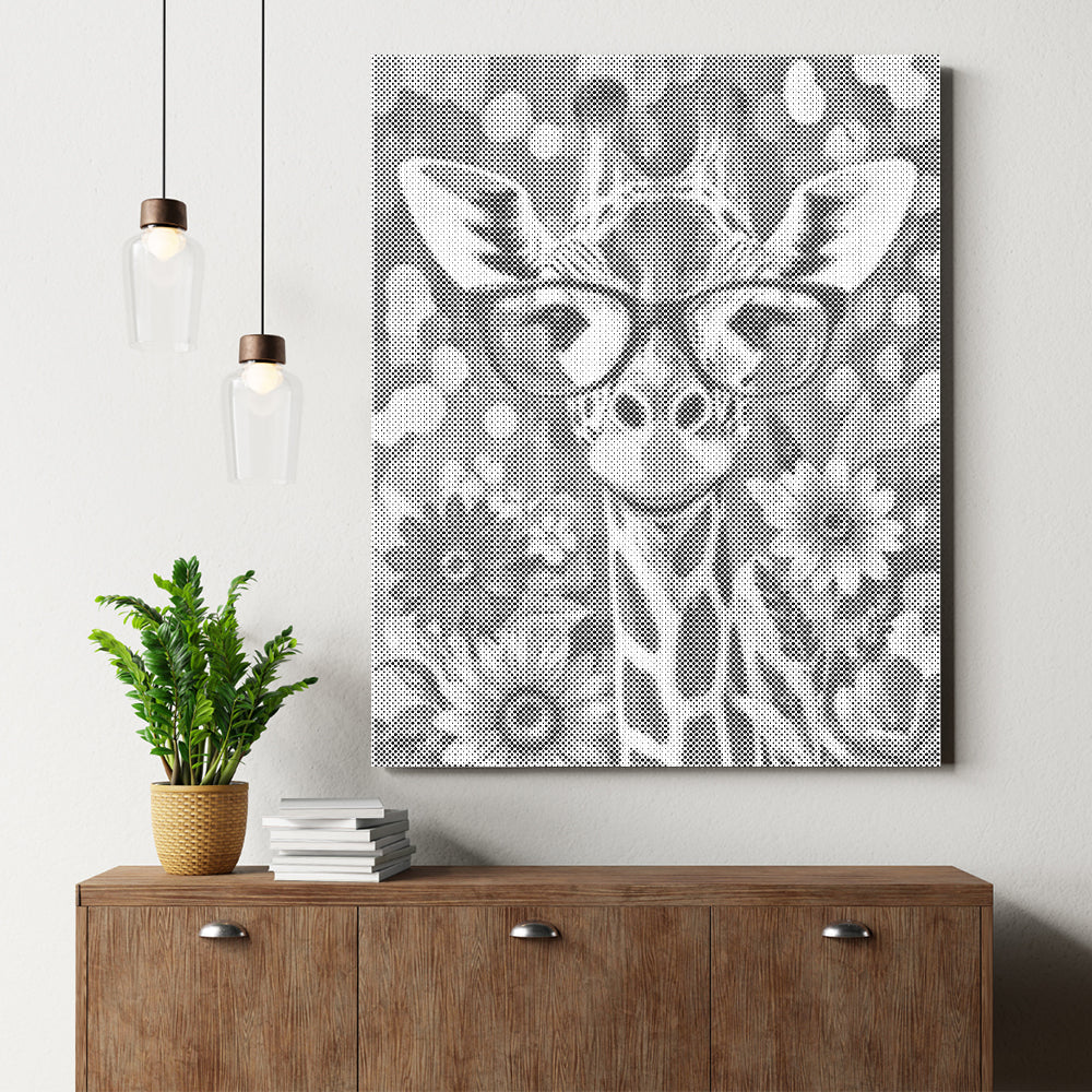 Hipster-Giraffe – Punktmalerei