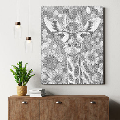 Hipster-Giraffe – Punktmalerei
