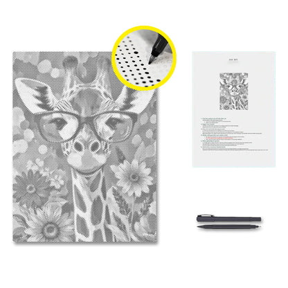 Hipster-Giraffe – Punktmalerei