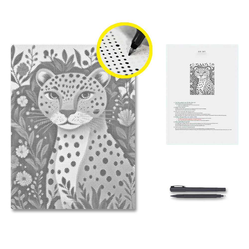 Dschungelleopard – Punktmalerei